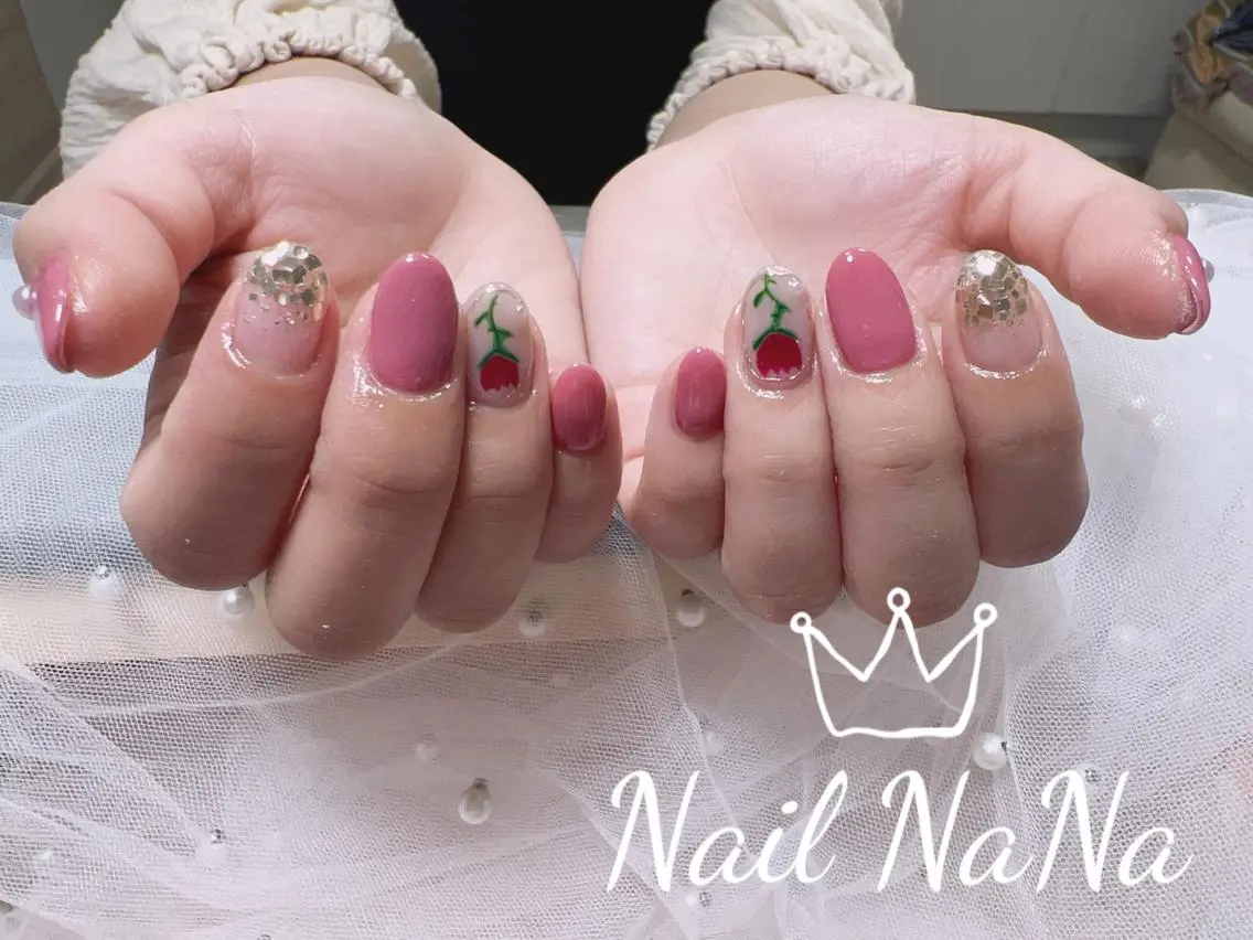 ショート カラー ネイル ハンドネイル Nail NaNaのネイルデザイン