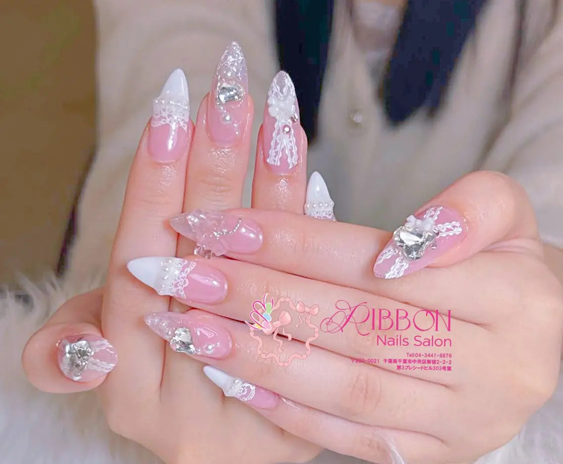 ネイル フレンチネイル ジェルネイル マグネットネイル 持ち込み ニュアンスネイル ハンドネイル Ribbonnail salonのネイルデザイン