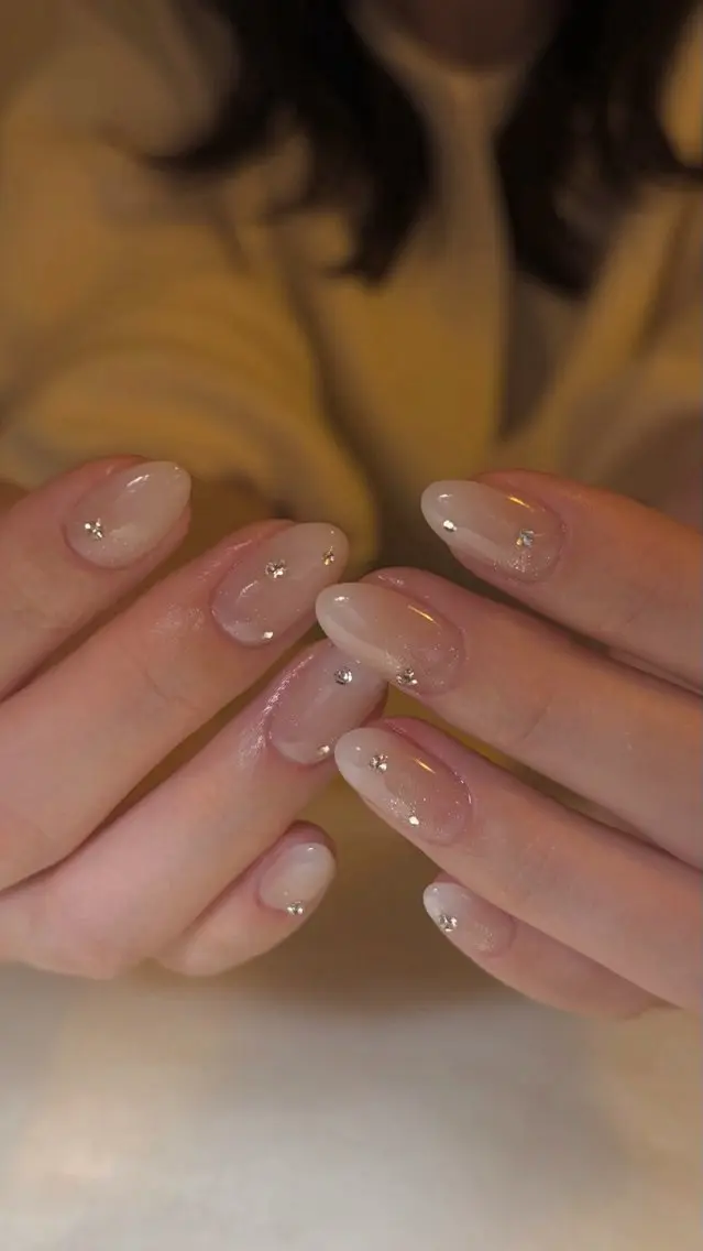 ネイル アートネイル フレンチネイル ジェルネイル 持ち込み ニュアンスネイル ANA.CHUO 本川越店舗のネイルデザイン