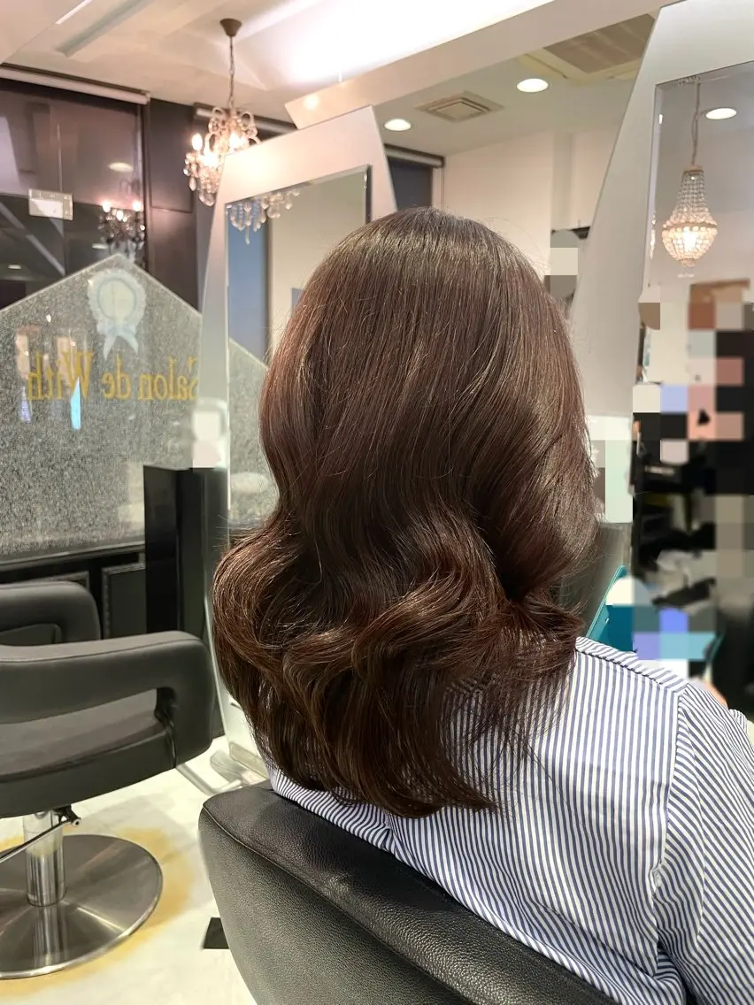 セミロング カラー ヘアアレンジ ヘアカラー With SAKUのヘアスタイル