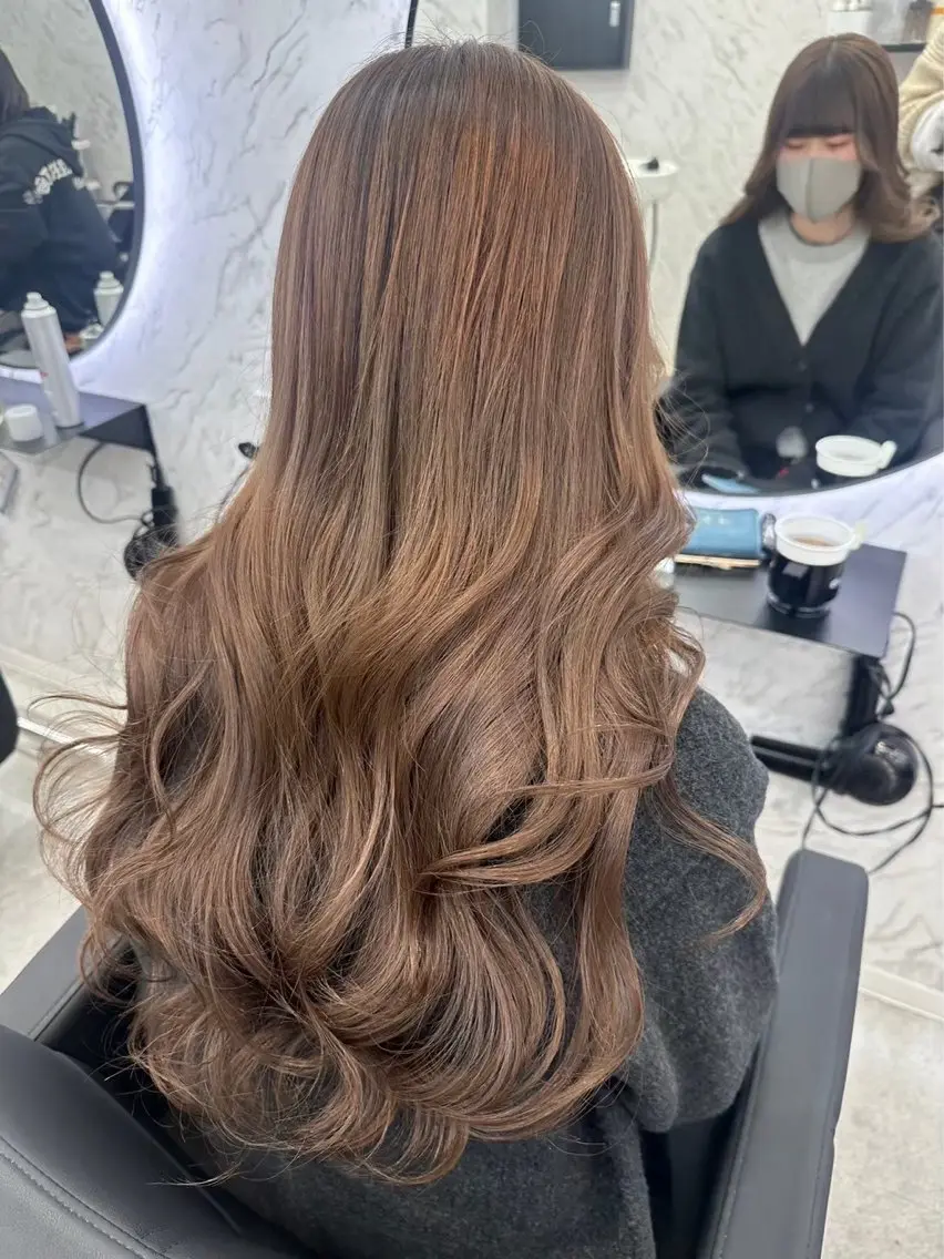 ロング カラー ベージュカラー ヘアカラー トリートメント カット¥1100 ✂️MIUのヘアスタイル