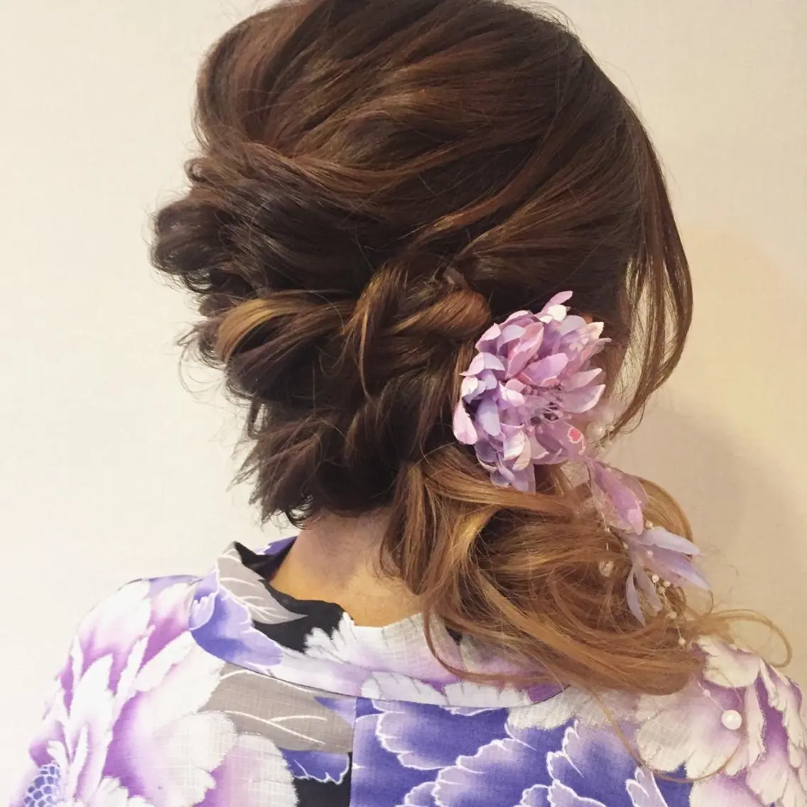 ロング ヘアアレンジ 浴衣 平川 友希子のヘアスタイル