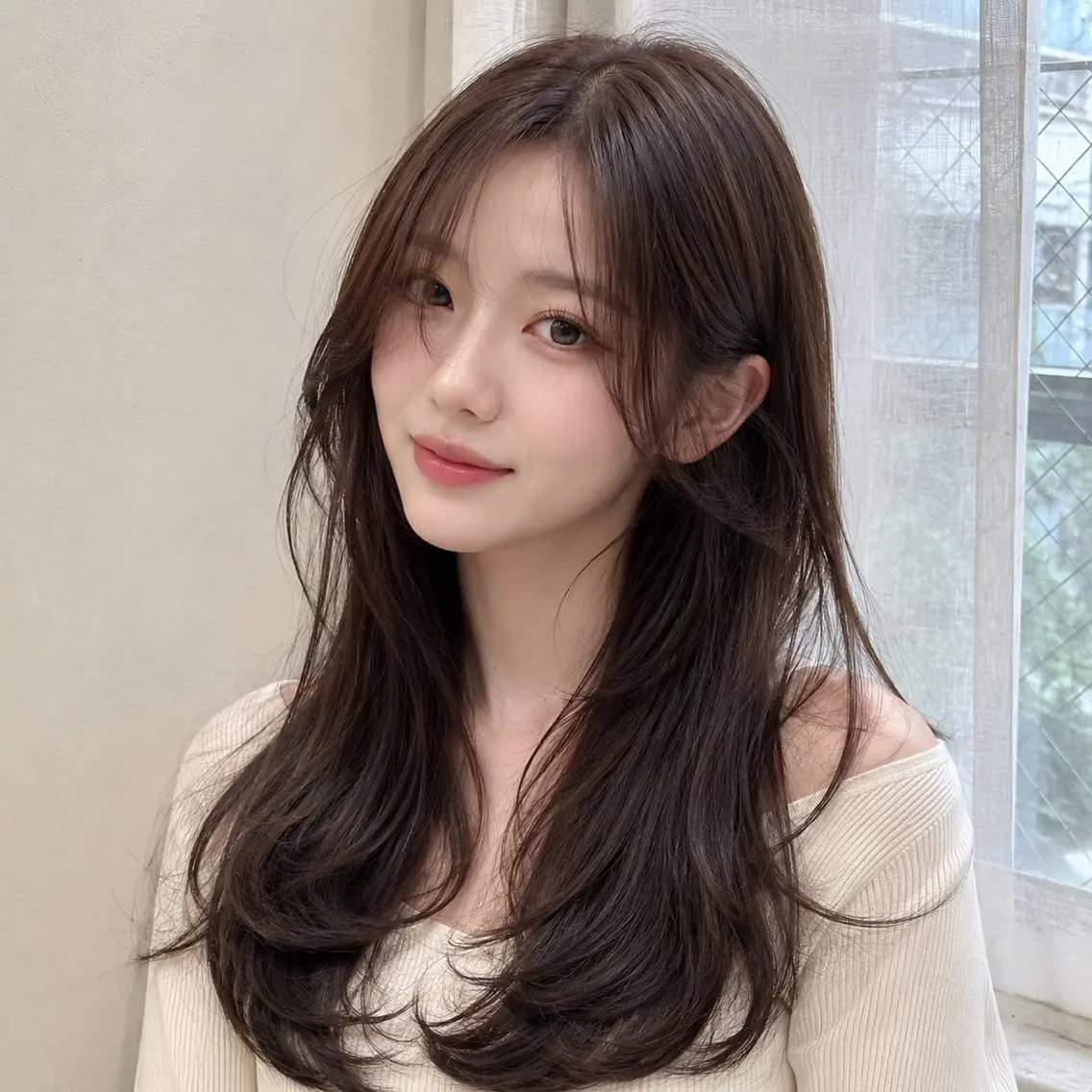 ロング 前髪顔周り✂️店長 ❤️アマミヤ❤️のヘアスタイル