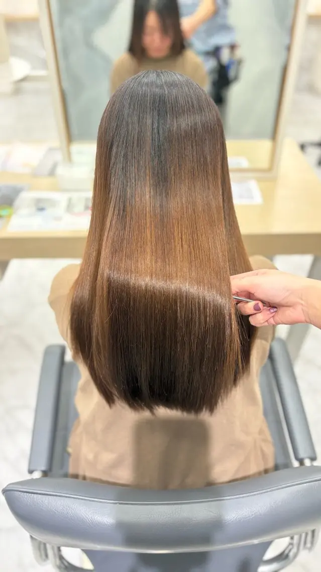 ロング 髪質改善 縮毛矯正 トリートメント 縮毛矯正 🌙小林春月/新宿/ 美髪/ハイトーン🌙のヘアスタイル