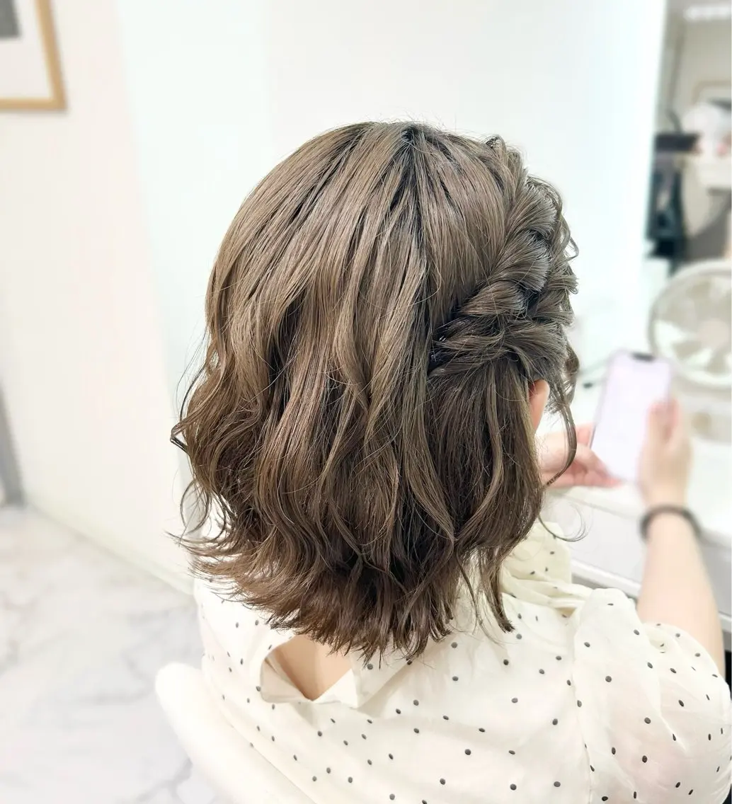 ショート ヘアアレンジ ヘアセット ヘアセット専門店 Rのヘアスタイル