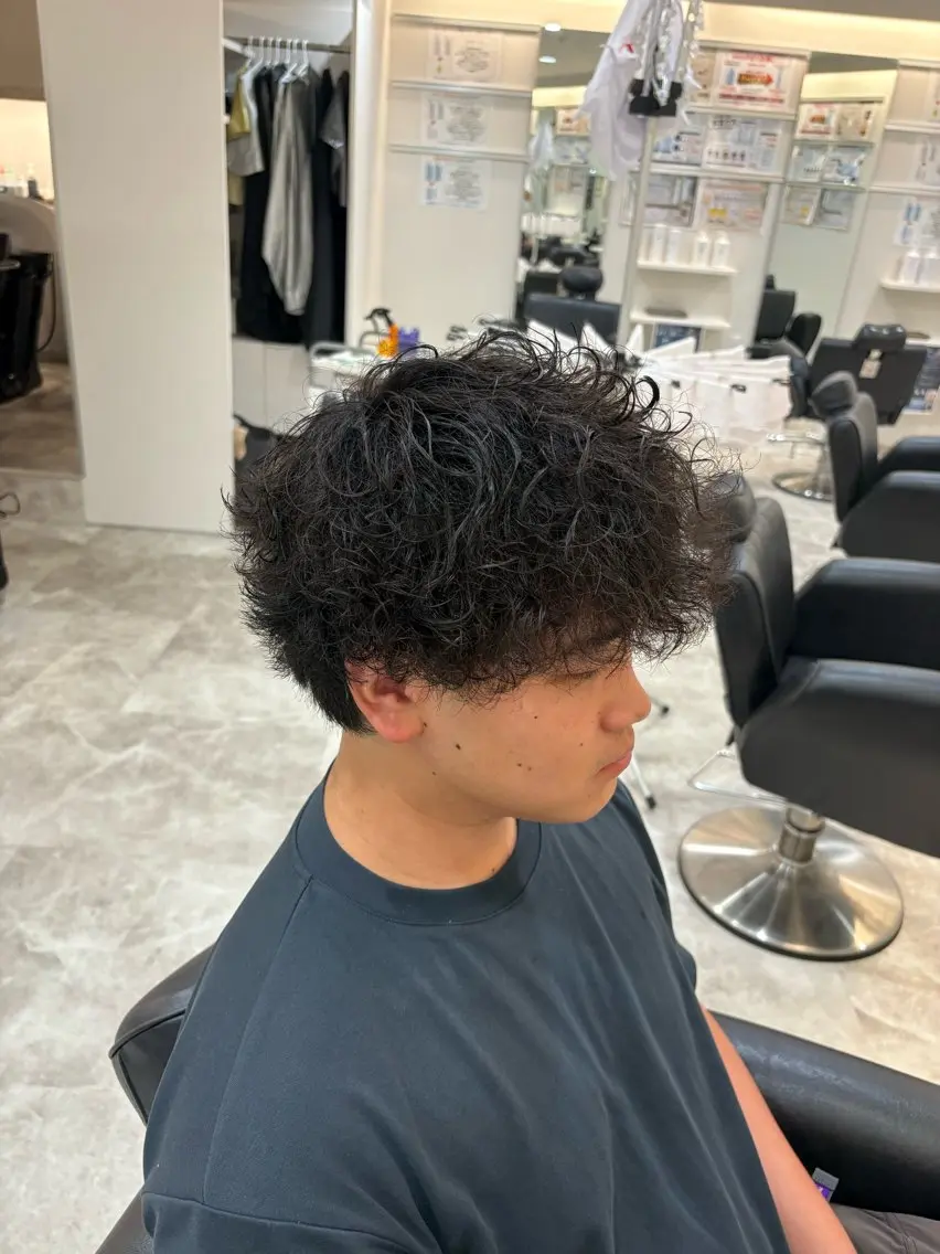 ショート パーマ メンズ メンズパーマ メンズ美容師/ フェザー/池戸晴也のヘアスタイル
