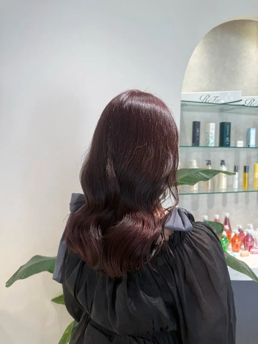 カラー ピンクカラー ヘアカラー 北吉 雪菜のヘアスタイル