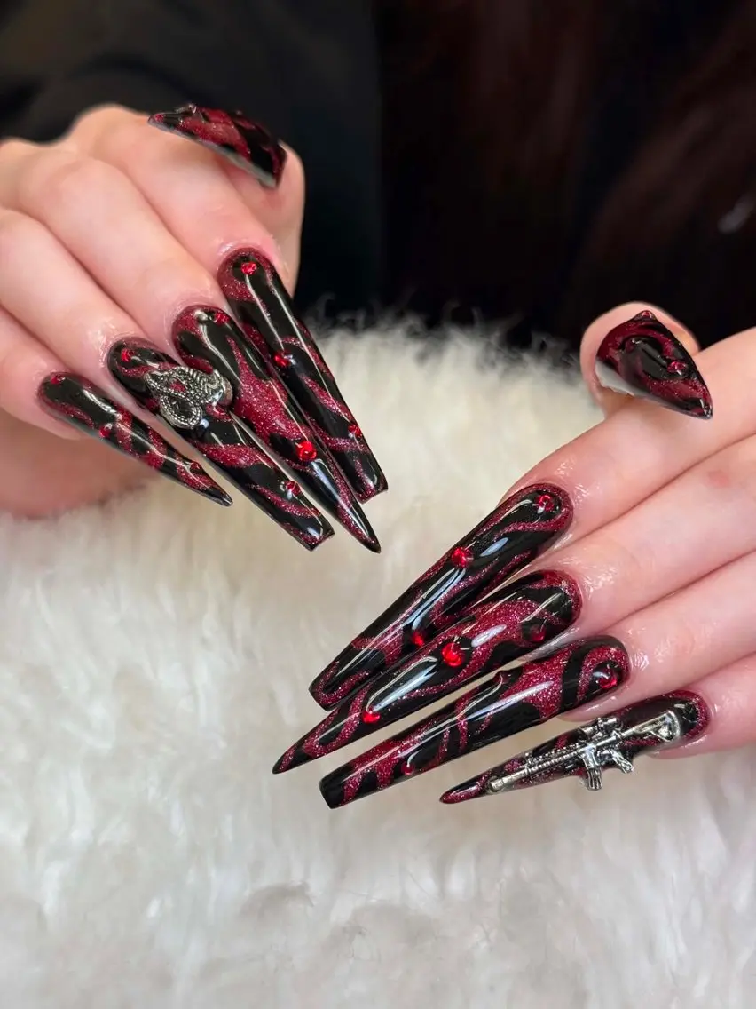 ネイル アニマル柄 ブラウン フットネイル フレンチネイル 韓国ネイル ハンドネイル Lisa Nail Salonのネイルデザイン