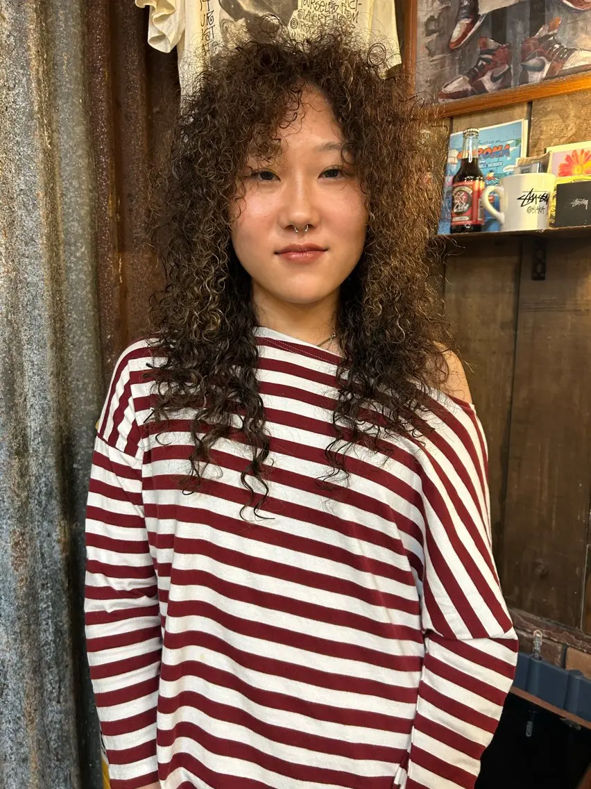 ロング パーマ カット パーマ トリートメント 飛田 和真のヘアスタイル