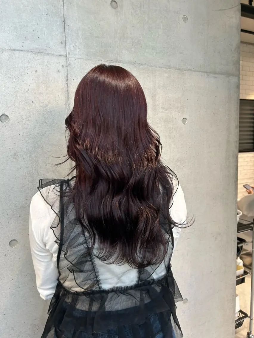 ロング カラー ヘアアレンジ ヘアカラー トリートメント ボブ艶モテカラー🫧 カリンのヘアスタイル