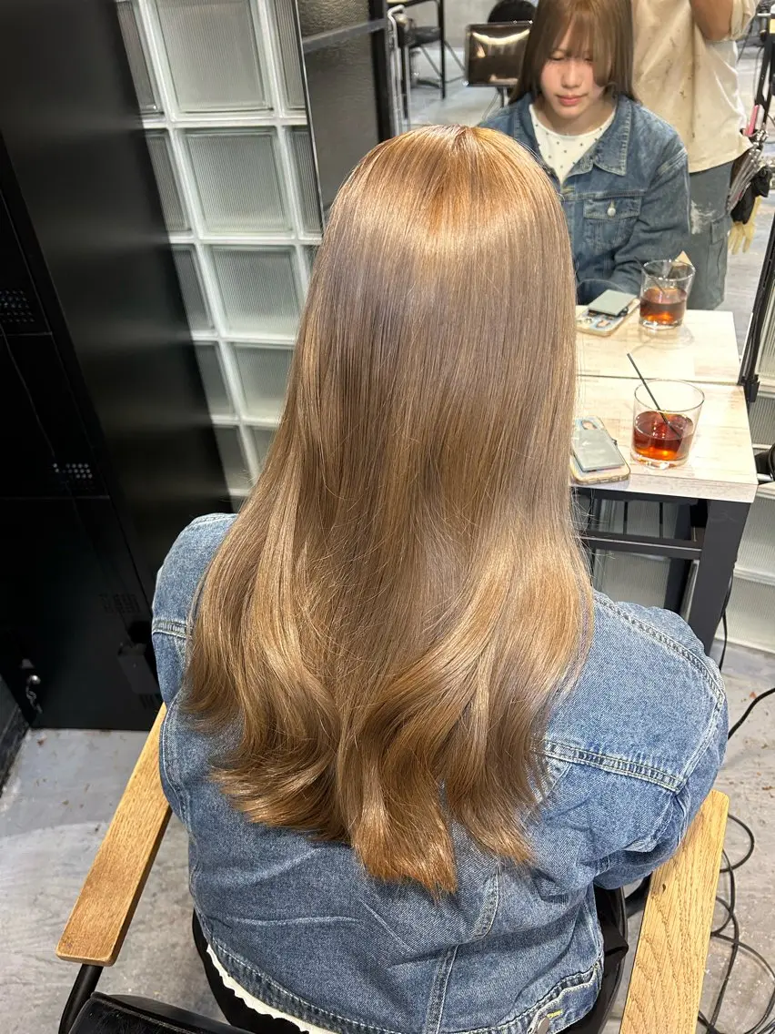 ロング カット ヘアカラー 🌷ブリーチ縮毛矯正 /mina🌷のヘアスタイル