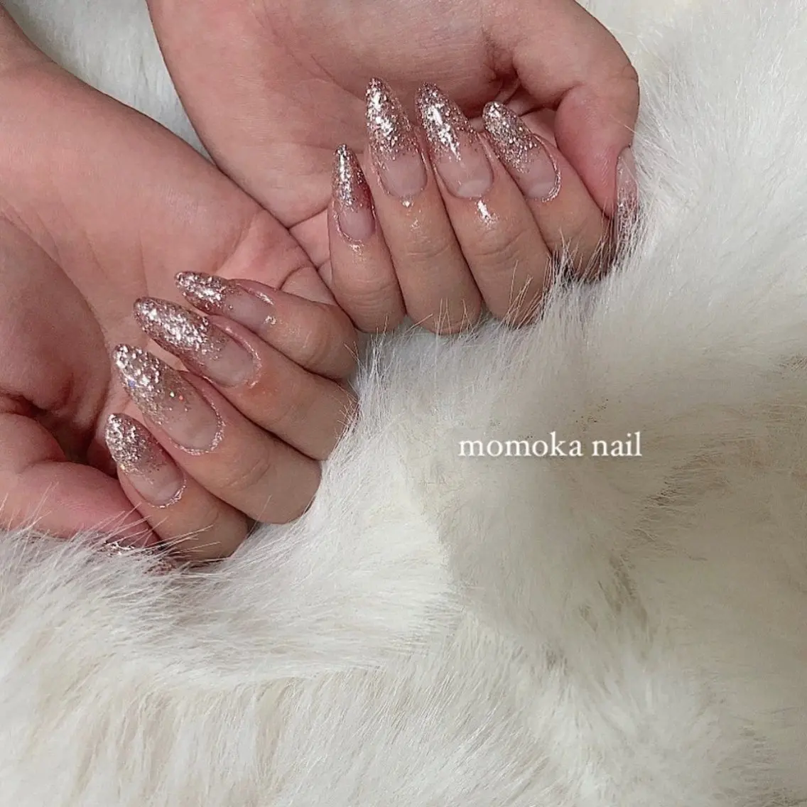 【minimo限定❣️】ネイル初めての方必見💅［１０本長さ出し］＋うる艶ワンカラー/ラメグラデ¥8000の写真