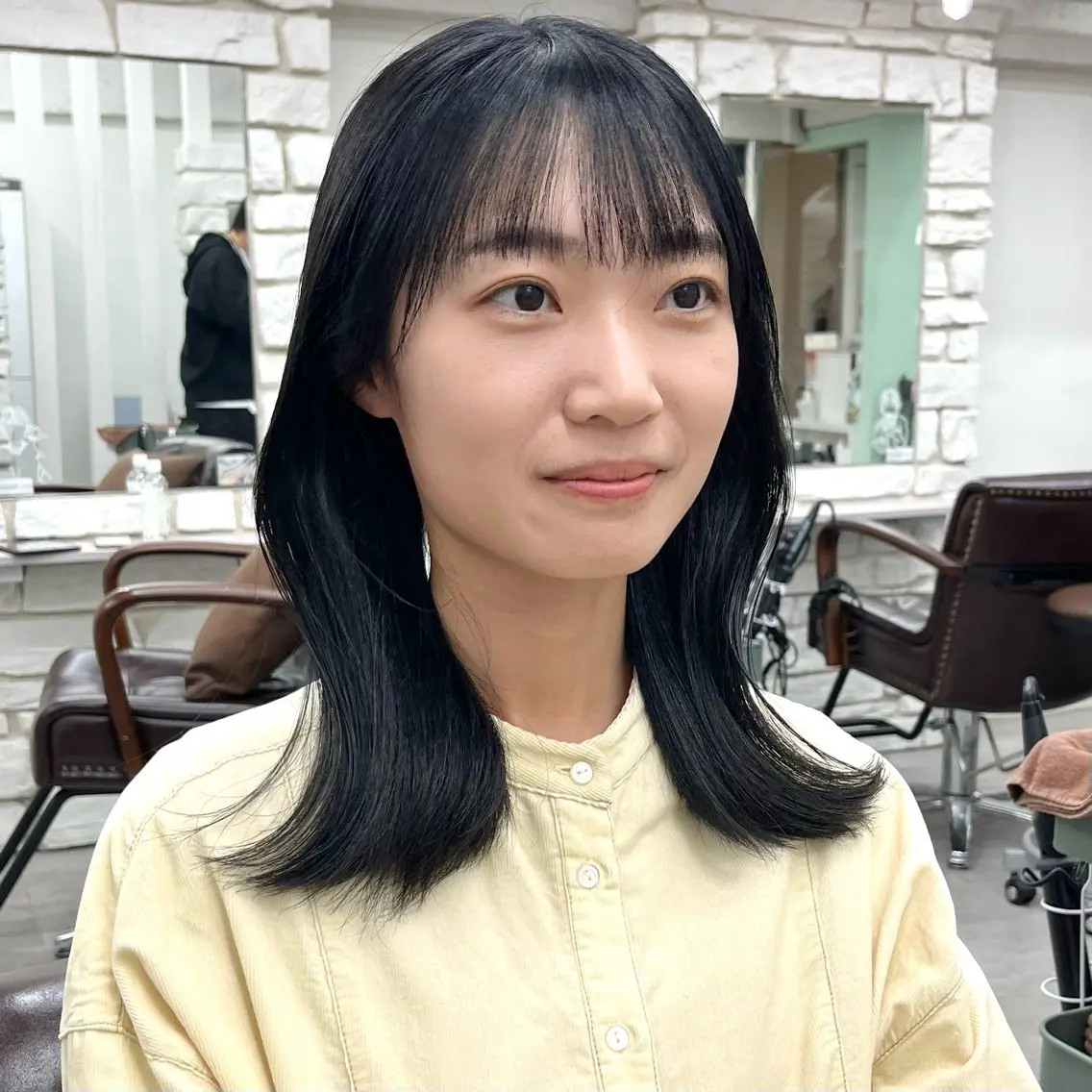 ロング カラー 黒髪 ブルーカラー ブルーブラック カット ヘアカラー トリートメント 天王寺韓国ヘア✨ /髪質改善/小山歓実のヘアスタイル