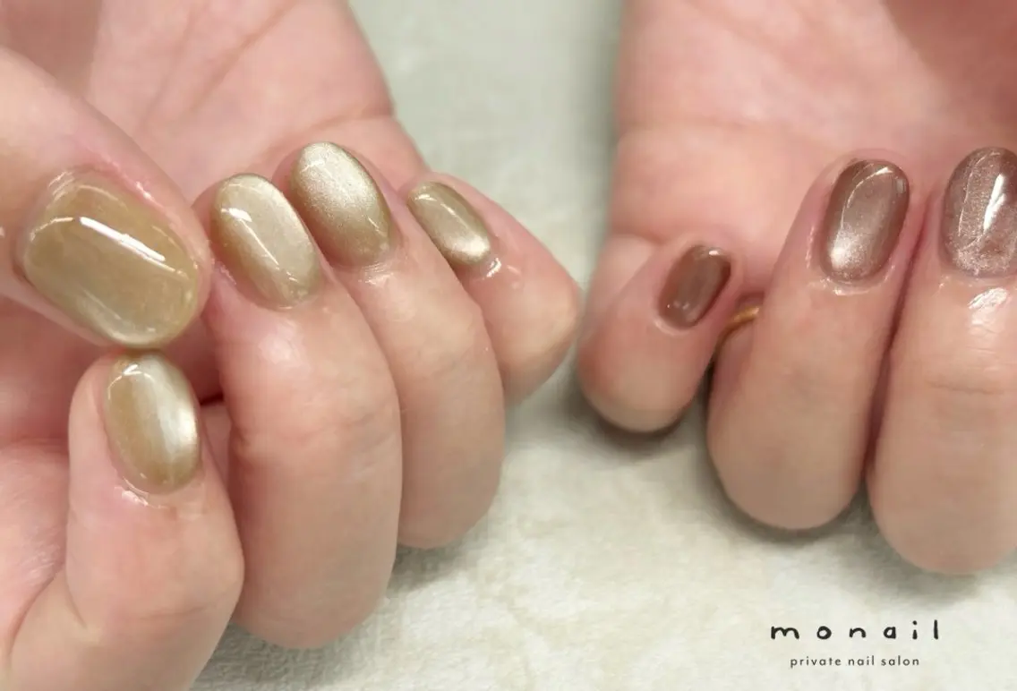 ネイル マグネットネイル ハンドネイル nail salon monailのネイルデザイン