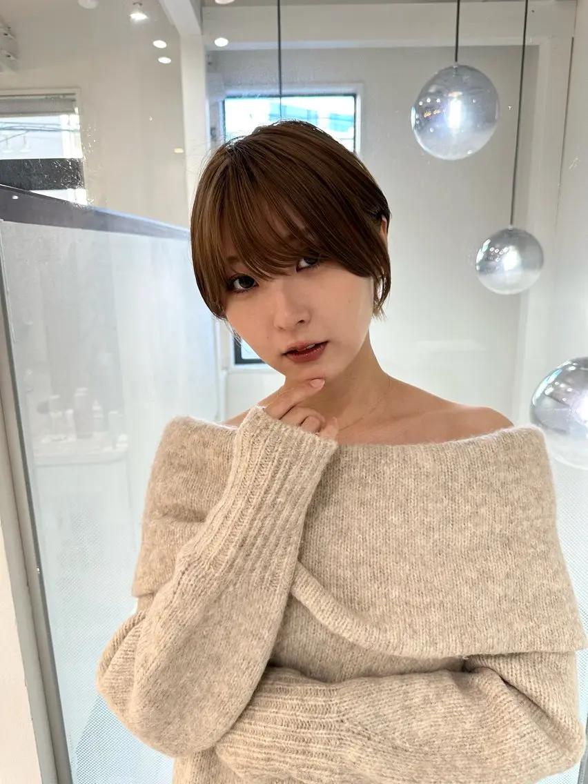 ショート くびれヘア ハイライト 髪質改善 ショートヘア 縮毛矯正/レイヤー taiga🐯のヘアスタイル