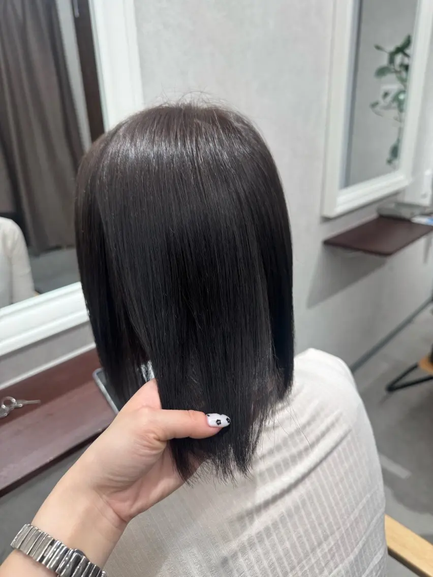 カラー 🩵ワンカラー／ 銀座／mayu🩵のヘアスタイル