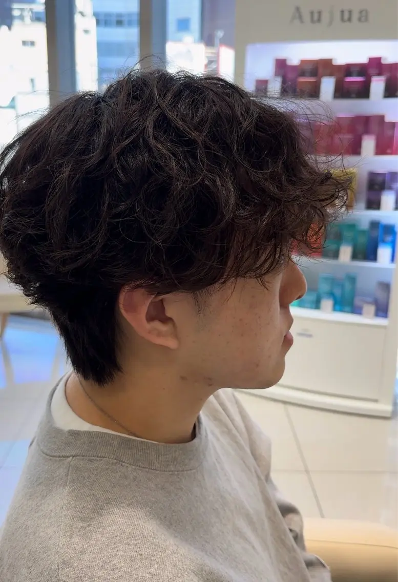 パーマ メンズ メンズパーマ メンズ縮毛矯正 ♠️店長下平隼人のヘアスタイル