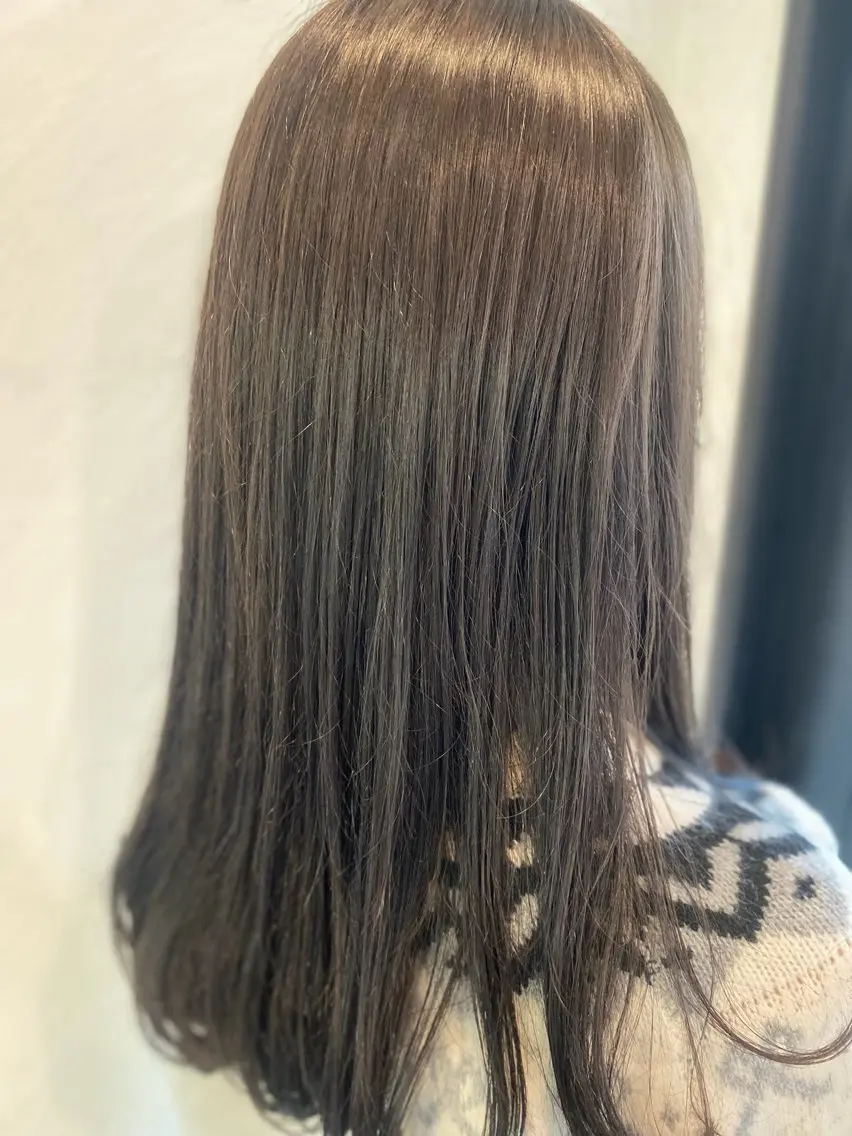 セミロング カラー 透明感カラー グレージュ ヘアカラー トリートメント 【SiLO】 nanamiのヘアスタイル