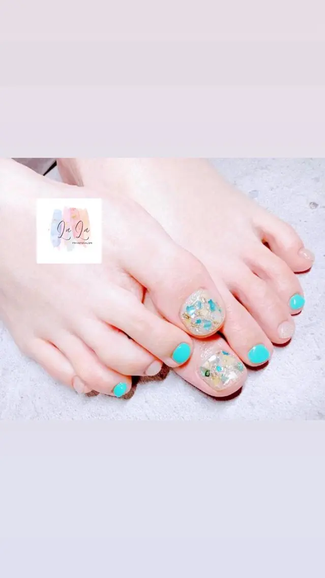 フットネイル親指アート🎨の写真