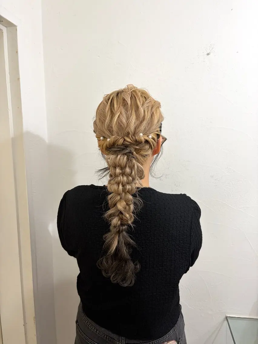 [お祭り限定ヘアセット]お祭りアレンジに🏮の写真