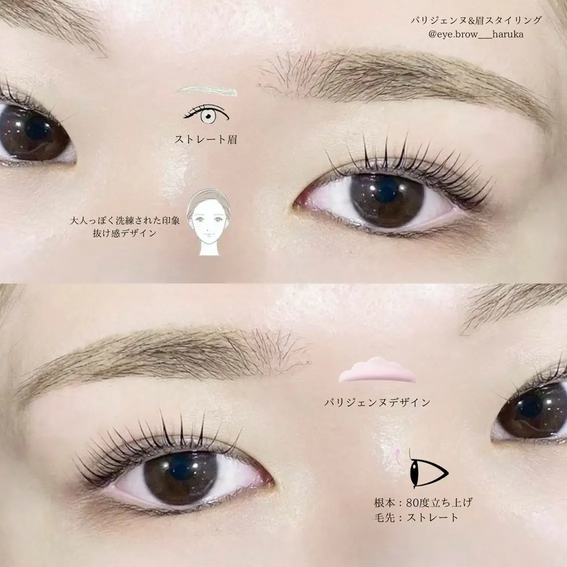 マツエク・マツパ パリジェンヌラッシュリフト マツパ eyelist harukaのマツエク・マツパデザイン
