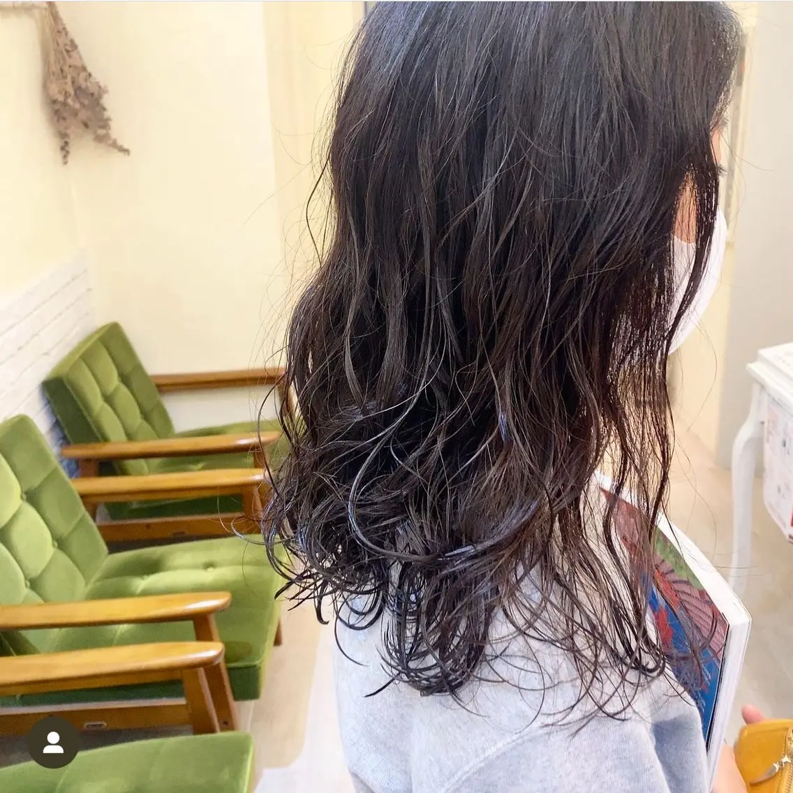 セミロング パーマ セミロングパーマ カット パーマ トリートメント 大久保 愛のヘアスタイル