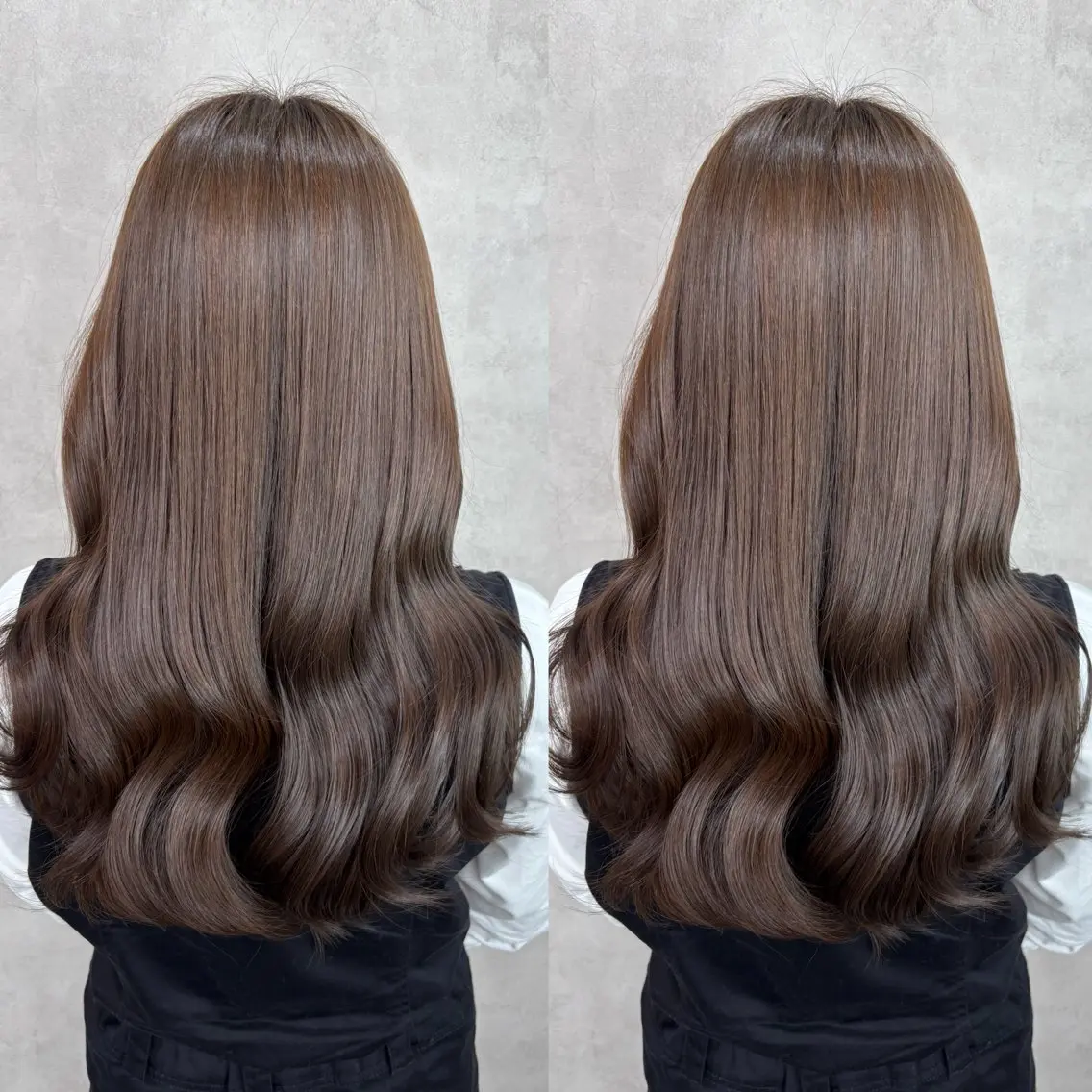 ミディアム カラー ブリーチ ダブルカラー グレージュ ブリーチなしカラー ヘアカラー Rin♡透明感ピンク 🎀白肌ラベンダーのヘアスタイル