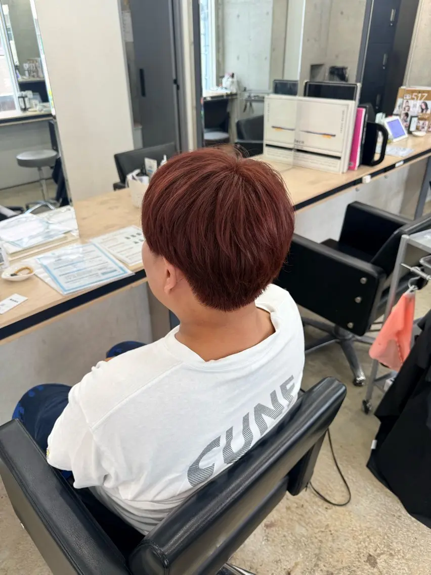 カラー メンズ ヘアカラー ʚNANAɞブリーチ カラー/透明感/赤羽のヘアスタイル