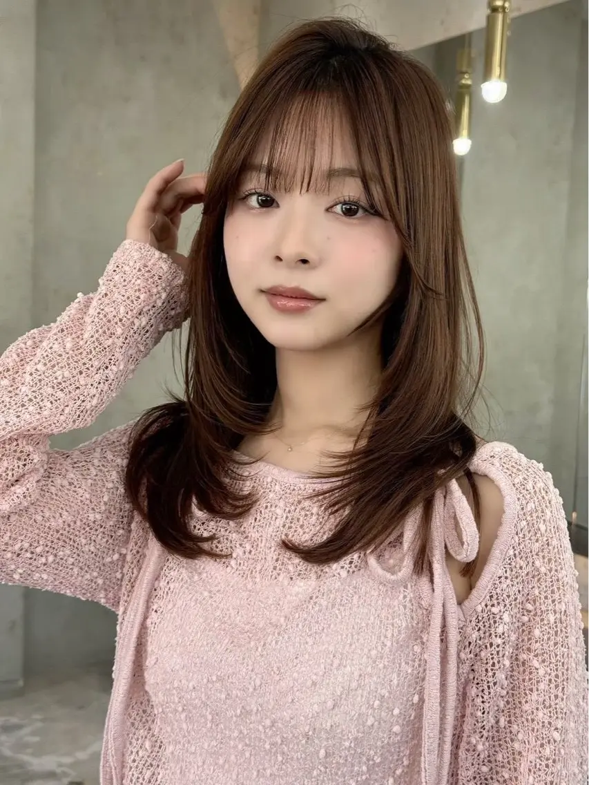 ロング カラー カット ヘアカラー トリートメント レイヤー/縮毛矯正/ ワンカラー/渡部晃輝のヘアスタイル