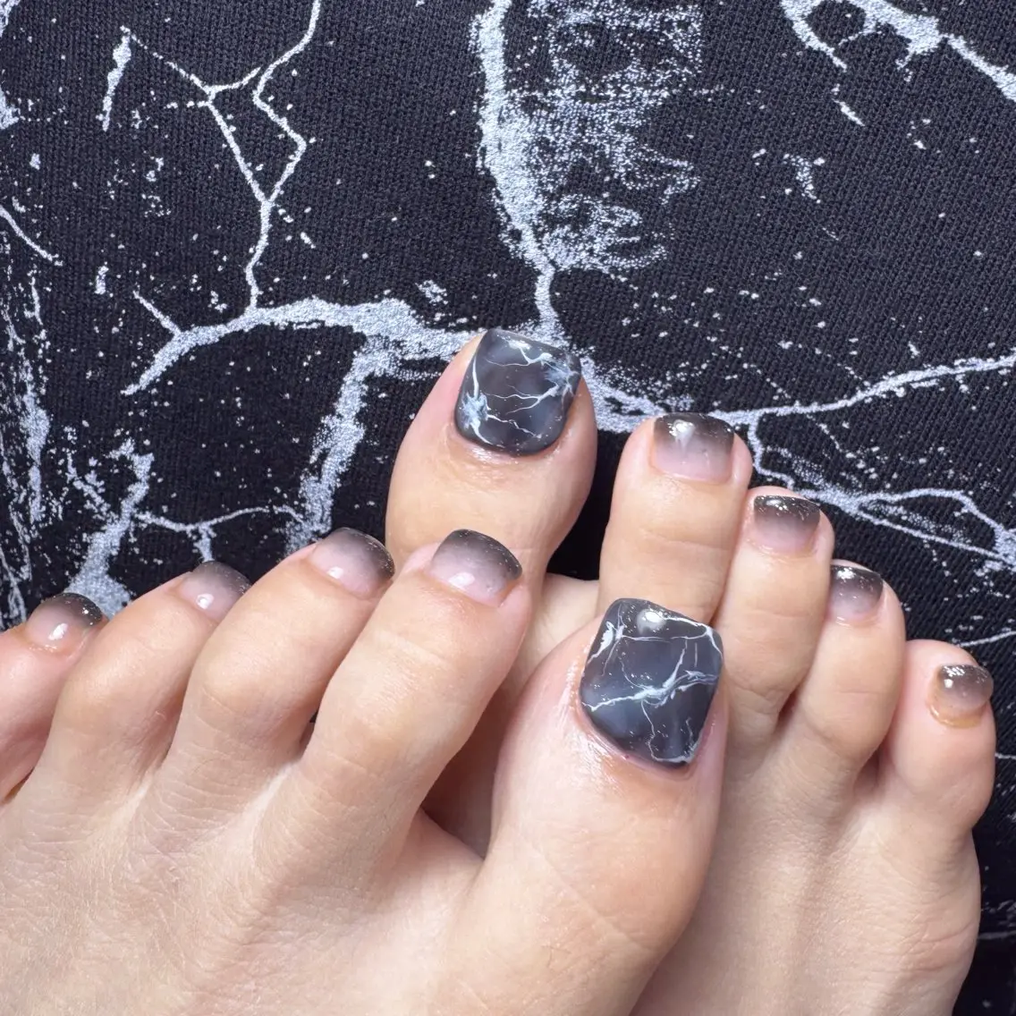 ネイル グラデーション 大理石ネイル(マーブル) ハンドネイル Nail.108 我妻のネイルデザイン