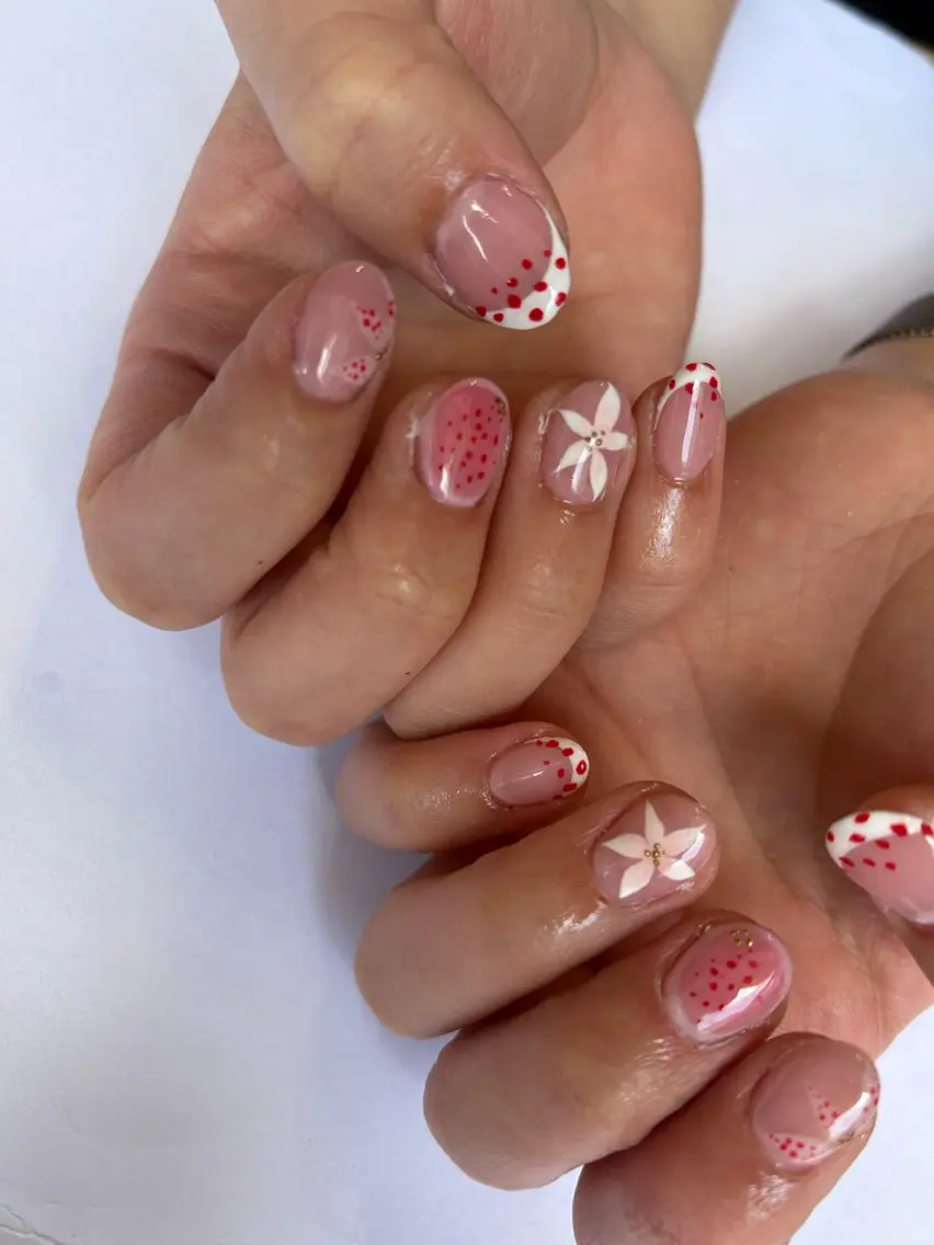 ネイル ハンドネイル 手描き🌸ニュアンス monny nailのネイルデザイン