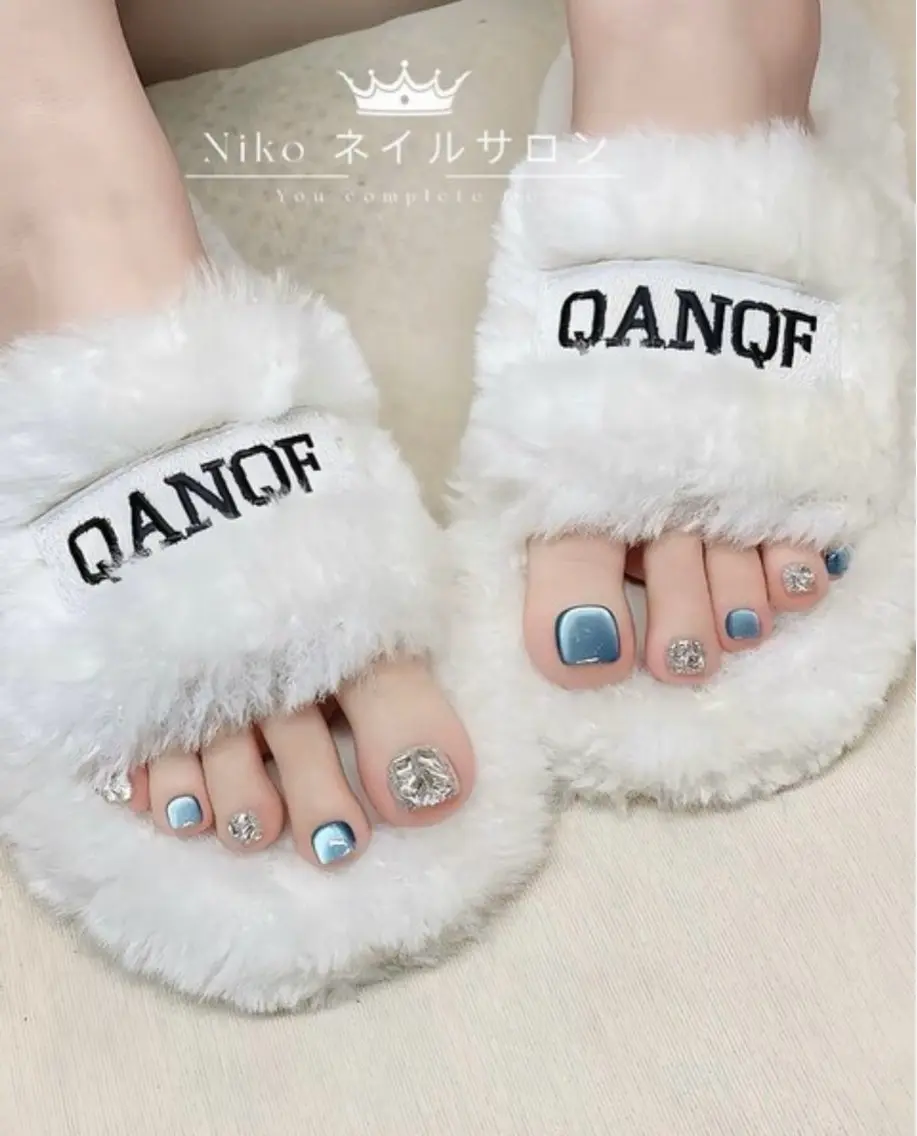 ネイル チークネイル 長さ出し フットネイル フレンチネイル ジェルネイル フットネイル NIKO NAIL 柏のネイルデザイン