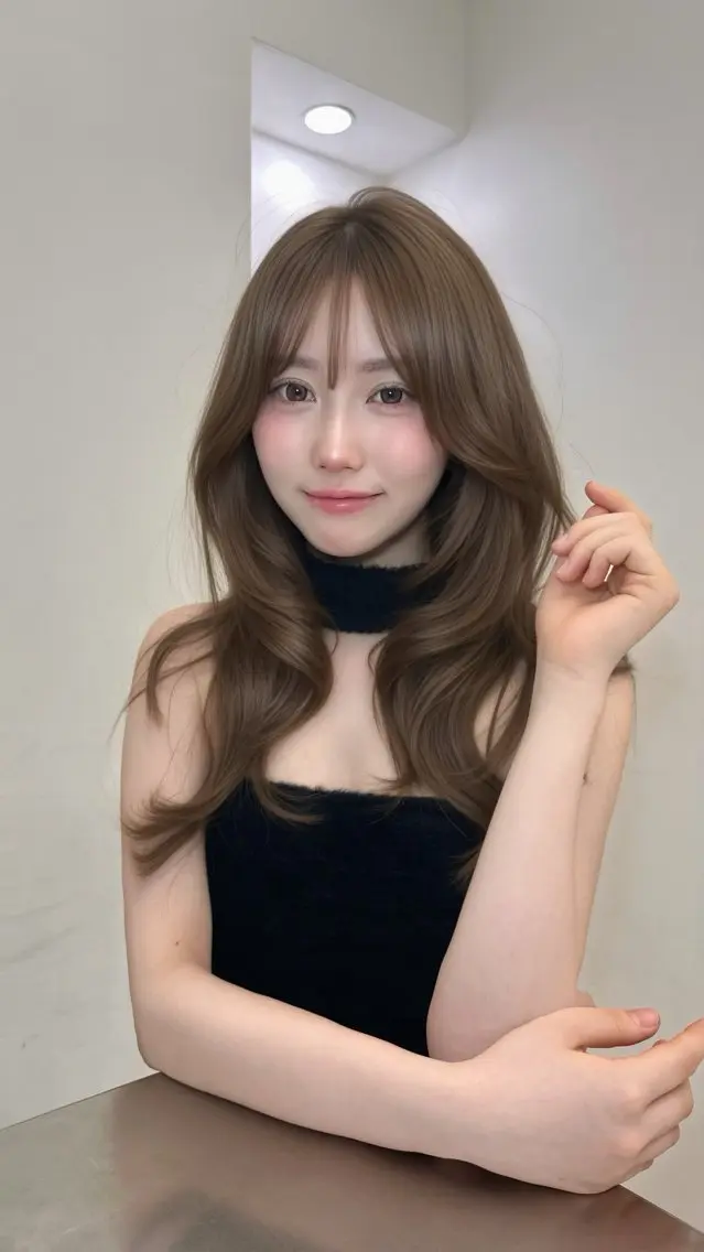 ロング カラー ヘアカラー ヘアセット 上品モテヘア🩶 karen🩶のヘアスタイル