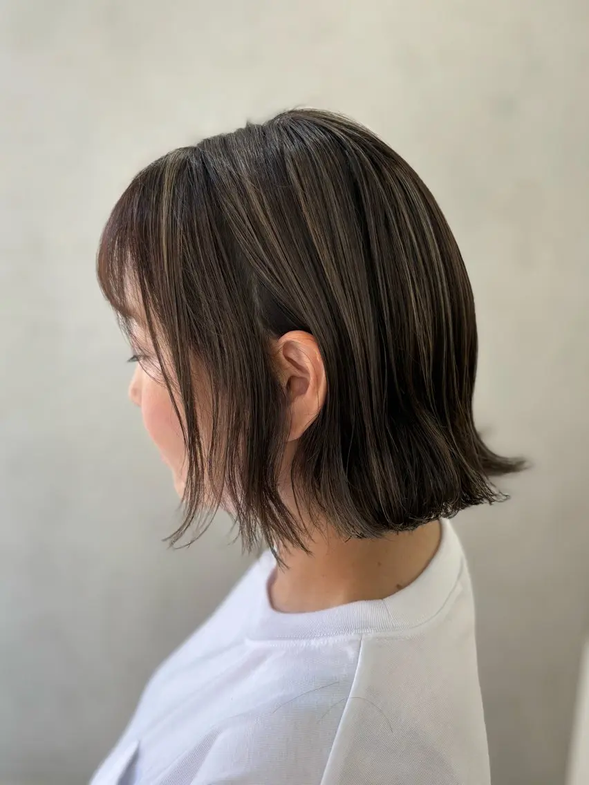 透明感ハイライトカラー（白髪ぼかしも可）✨➕ 似合わせカットの写真