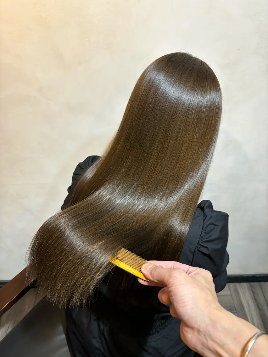 ロング 髪質改善 ロング 酸性ストレート カット ヘアカラー 縮毛矯正 トリートメント ヘッドスパ ヘアセット 美髪矯正 🌈髪質改善 山下のヘアスタイル