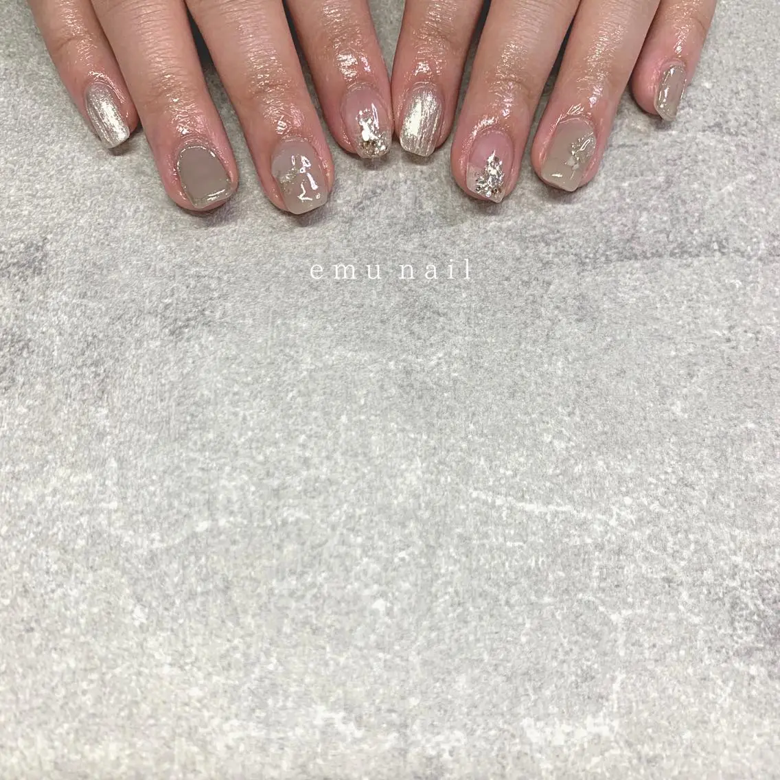 ネイル ショートネイル スクエアネイル emu nailのネイルデザイン