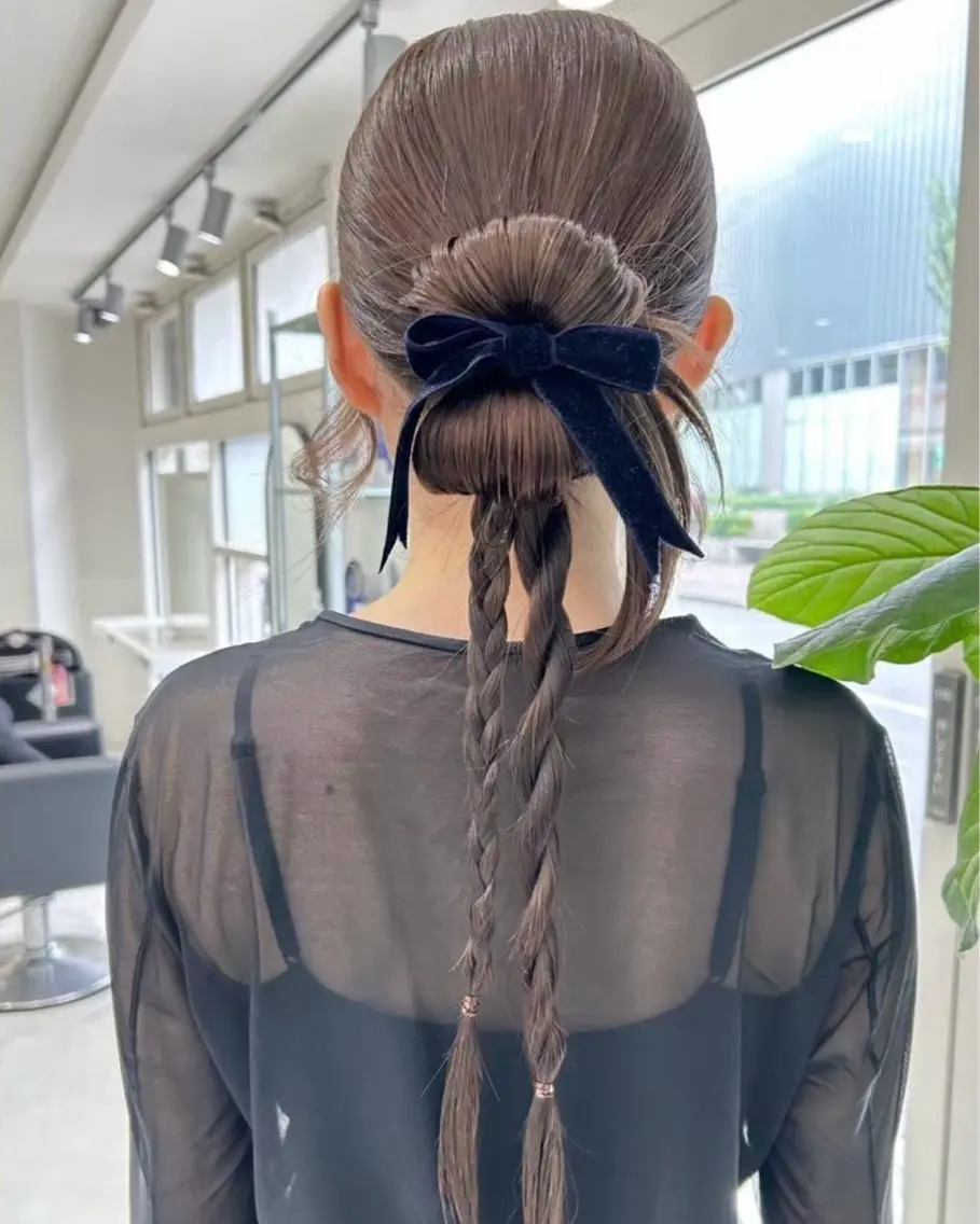 ロング ヘアアレンジ ヘアセット グレージュ/ベージュ /経堂/sana🌱のヘアスタイル