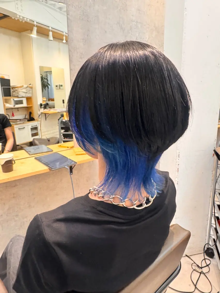 ミディアム カラー ブルーカラー ヘアカラー トリートメント 似合う髪型が 分からない方へのヘアスタイル