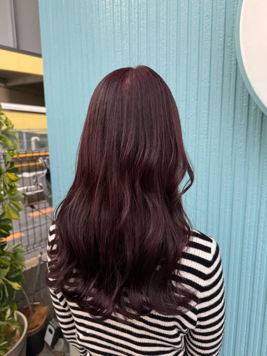 ロング カラー ラベンダーカラー ラベンダーピンク ピンクカラー ヘアカラー トリートメント ヘッドスパ 《髪質改善 UN BLEACH》のヘアスタイル