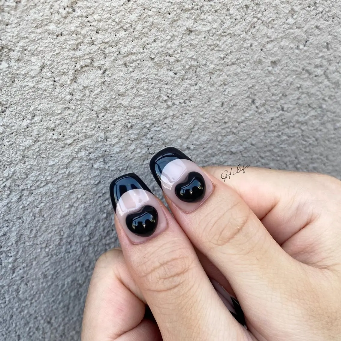 ネイル ハート ぷっくりネイル ネイルチップ ハンドネイル Nail Adore.のネイルデザイン