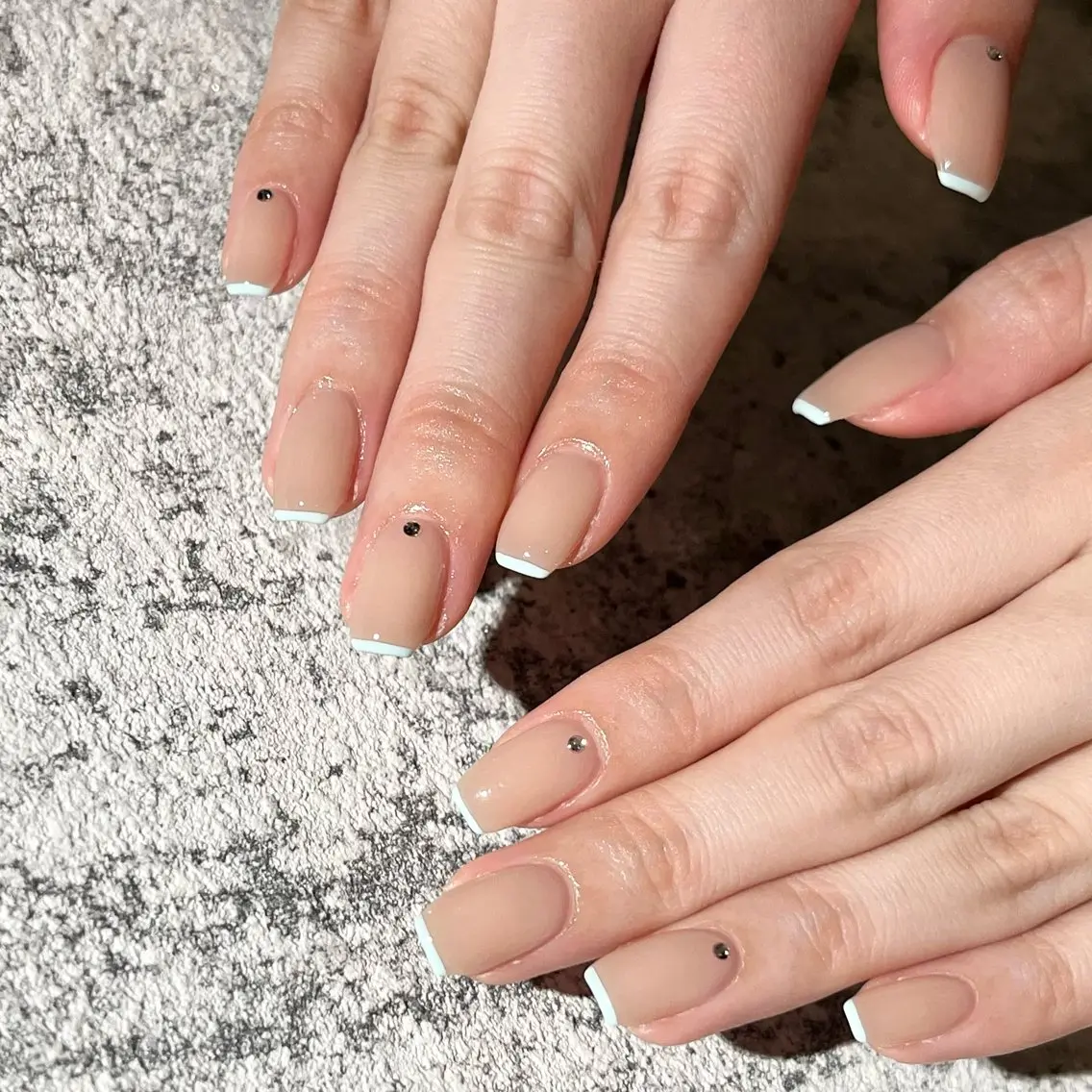 【オフ込み✨】フレンチ10本🩵ベースカラーも選べる🩵の写真