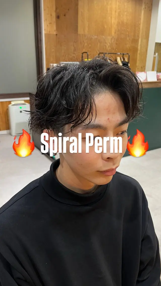 パーマ メンズ メンズパーマ スパイラルパーマ カット パーマ 【メンズパーマ専門】 質感職人/牧野成瀬のヘアスタイル