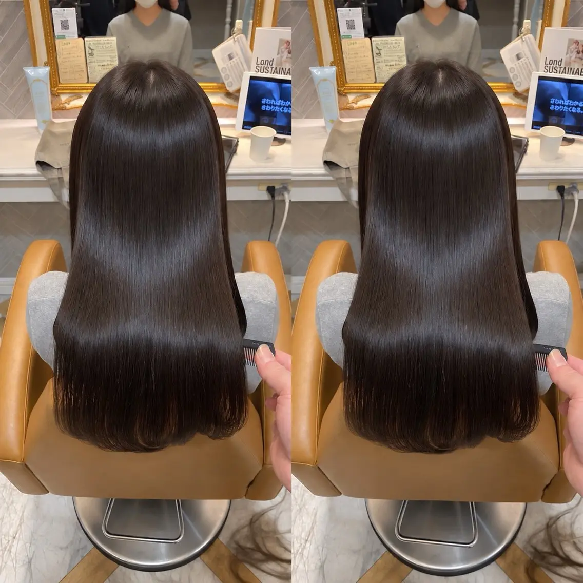 カット 縮毛矯正 トリートメント 縮毛矯正/透明感 カラー/おばかんのヘアスタイル