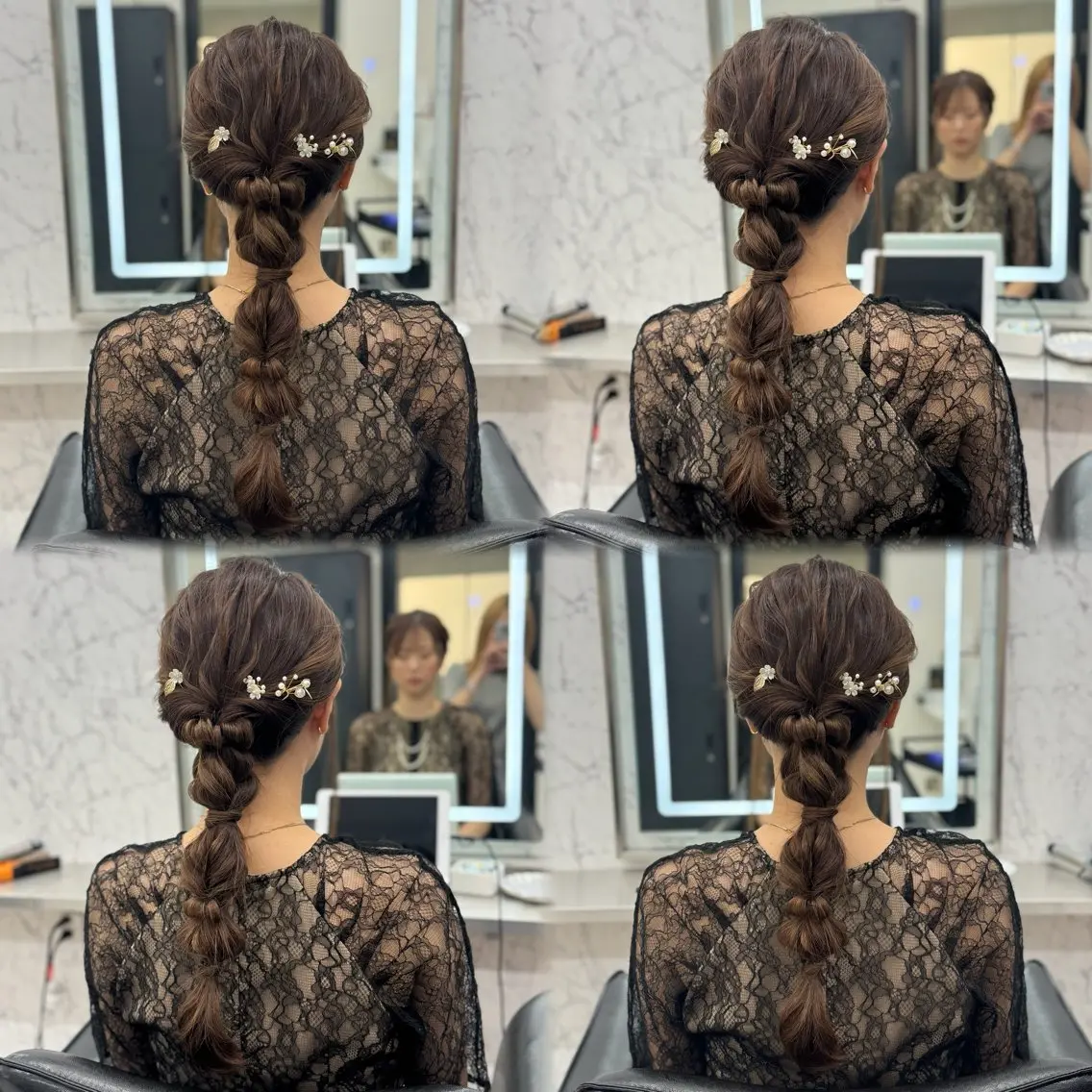 ロング ヘアアレンジ 結婚式・ブライダル ヨシンモリ 韓国風ヘア ヘアセット JPCY MIRIYAのヘアスタイル