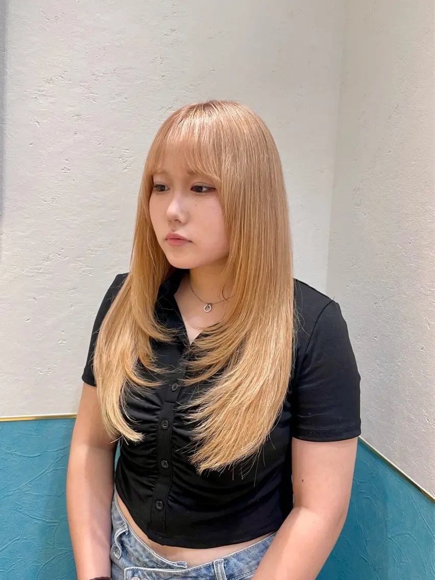 ロング カット トリートメント 韓国/ハッシュカット /レイヤー🧸千純のヘアスタイル