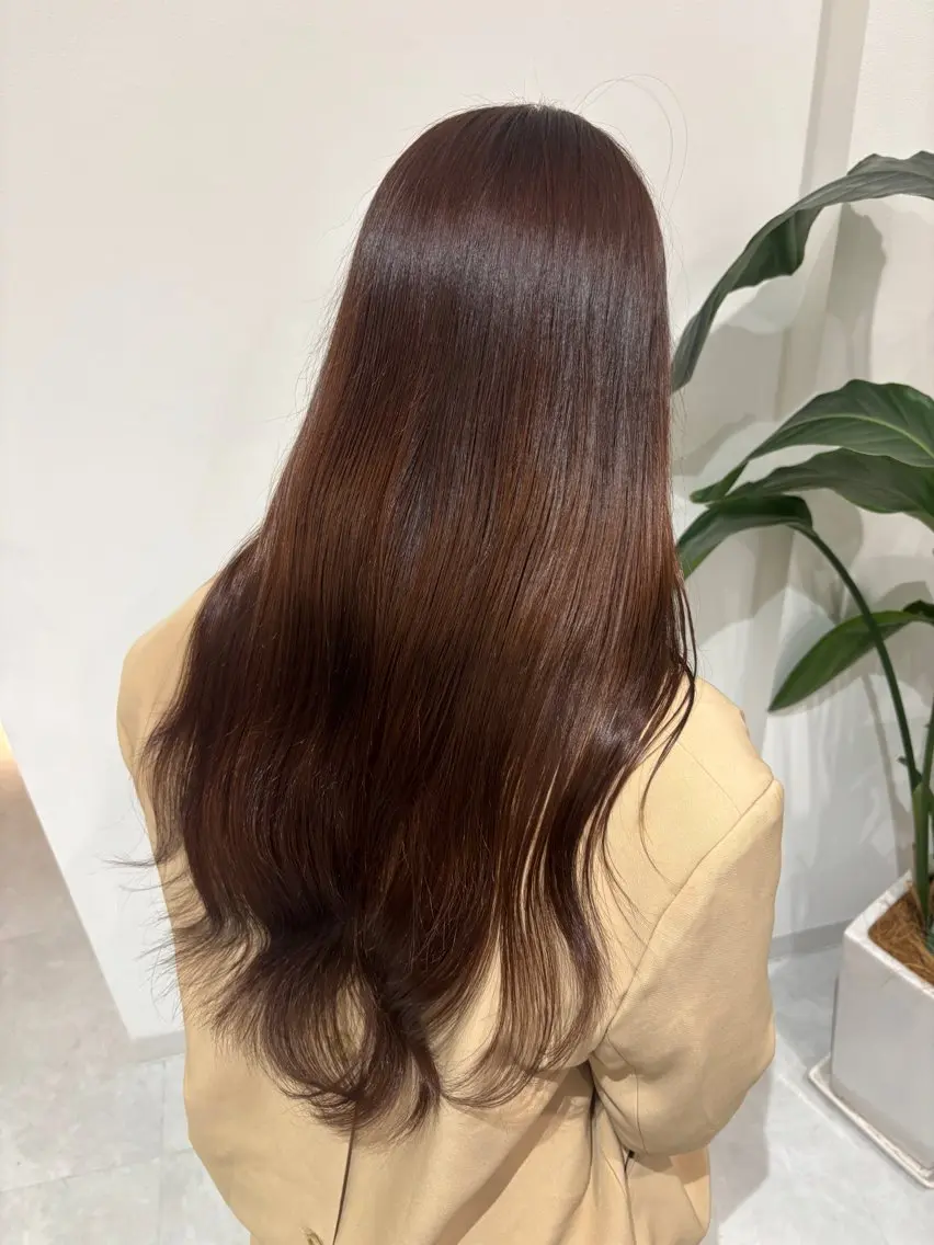 ロング カラー ベージュカラー ブリーチ ブラウンカラー カシス グレージュ ヘアカラー トリートメント 🎀韓国ヘア× 透明感カラー🎀正源のヘアスタイル