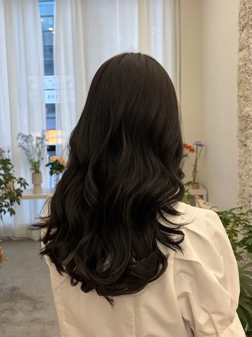 ロング カラー ヘアカラー トリートメント 🌼花屋併設🌼 木下奈々望のヘアスタイル