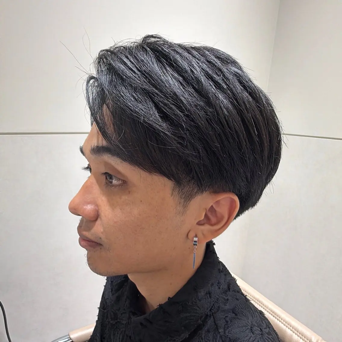 ミディアム メンズ カット ヘッドスパ ヘアセット 新宿メンズカット/ パーマ/岩田進一のヘアスタイル