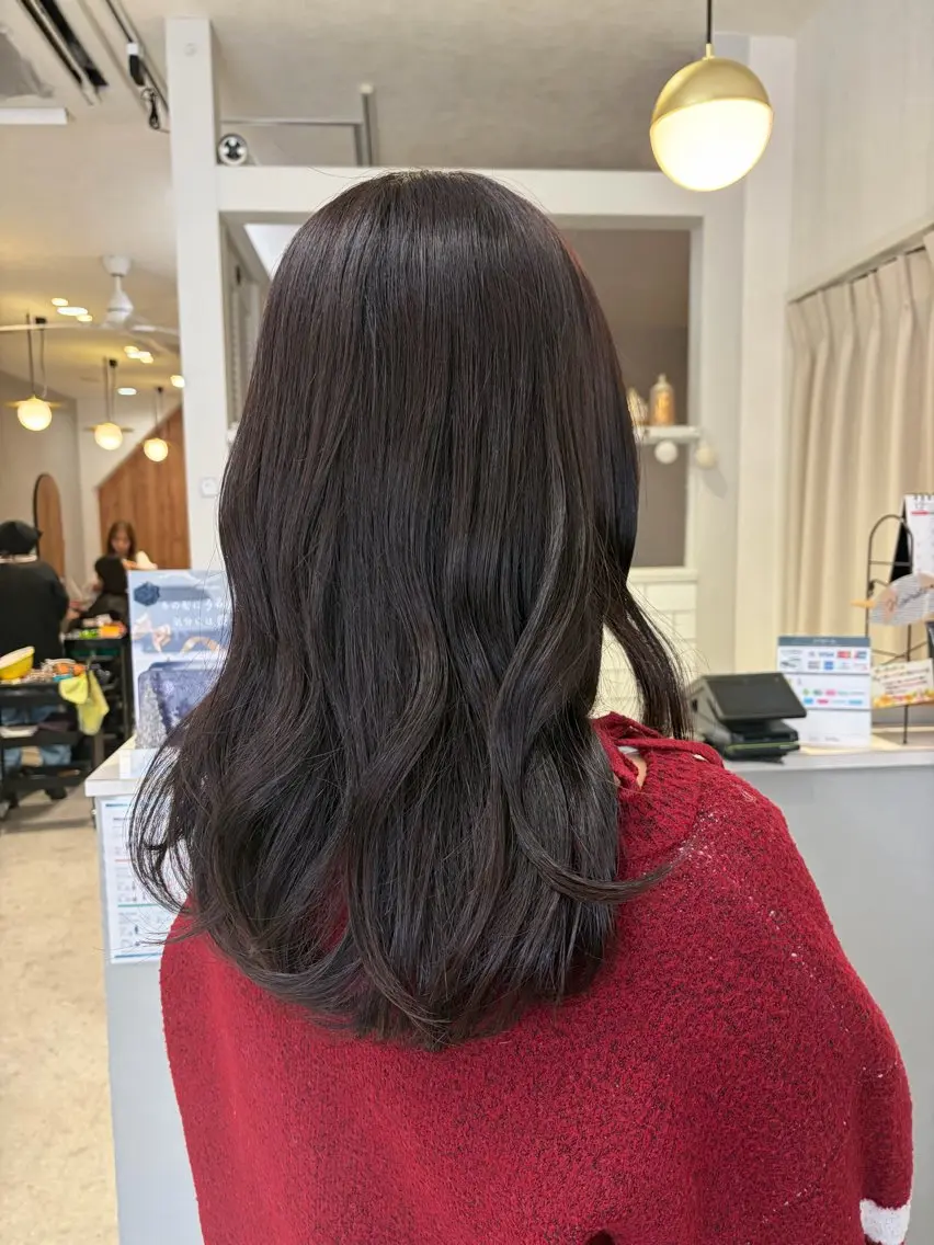 セミロング カット ヘアカラー トリートメント ハイレート🤍🫧 池田のヘアスタイル