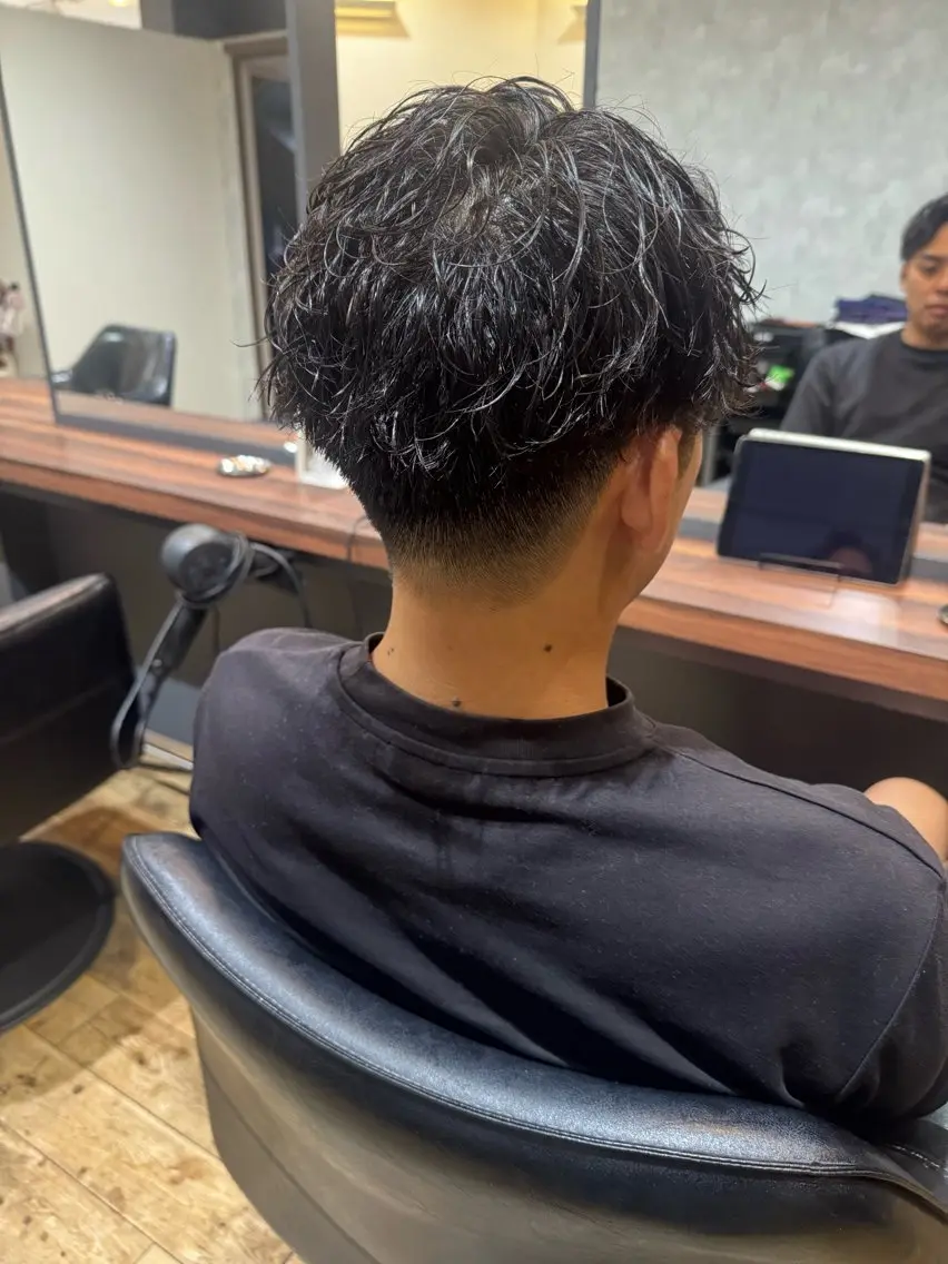 パーマ メンズ カット パーマ 辻田 七海のヘアスタイル